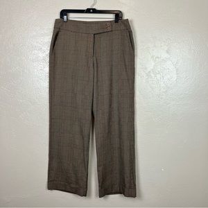 5 for $30 Ninety women‎ formal trouser multicolor plaid cuffed  dress pants Sz12